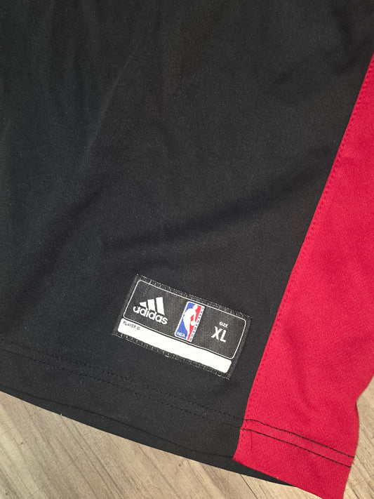 Adidas Lebron James #6 Miami Heat Jersey Youth XL (18-20) Black NBA Basketball