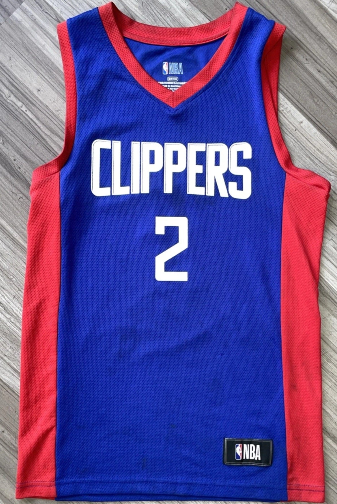LA Clippers Kawhi Leonard Men's Small LAC Blue/ Red Jersey