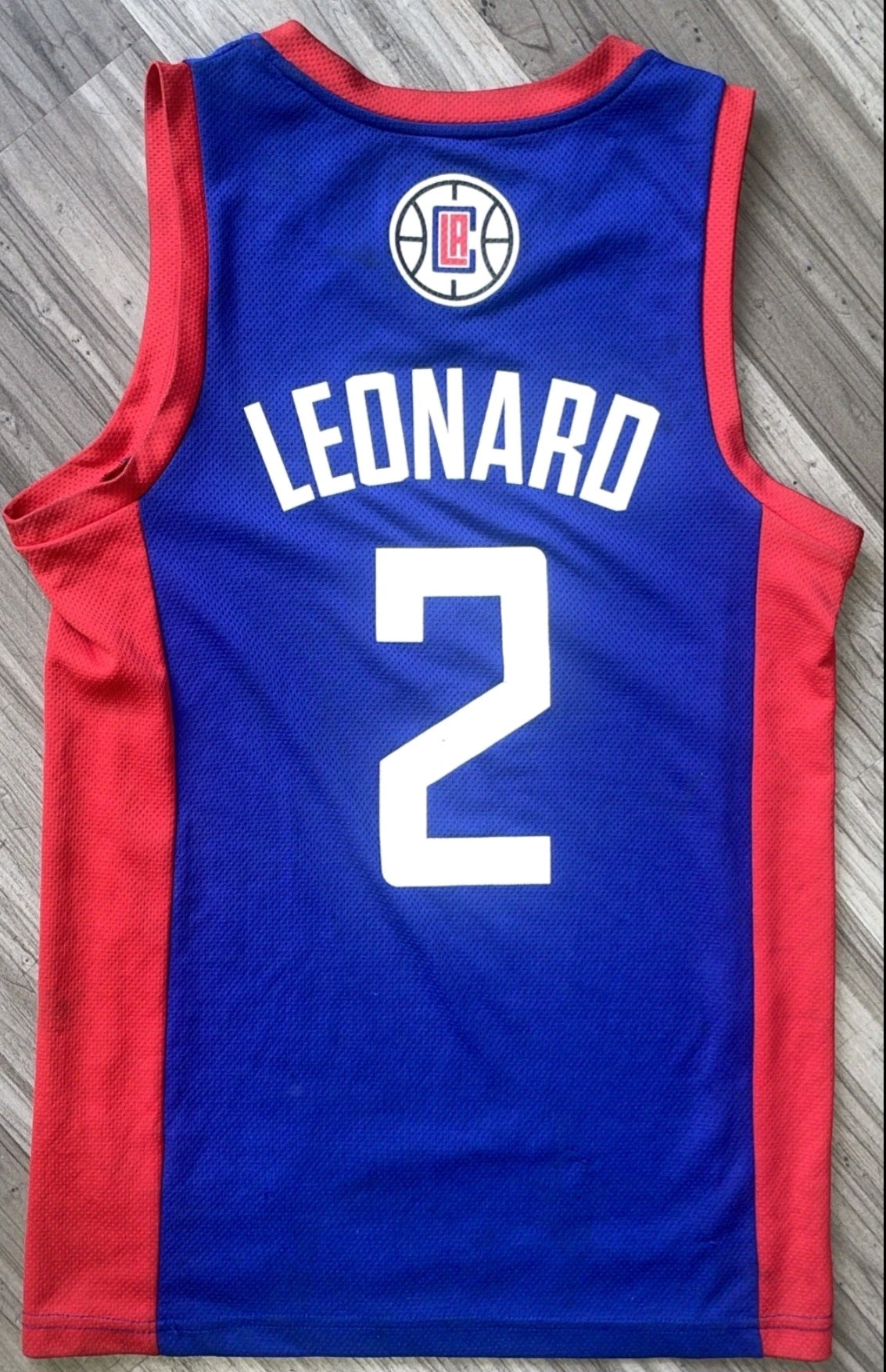 LA Clippers Kawhi Leonard Men's Small LAC Blue/ Red Jersey