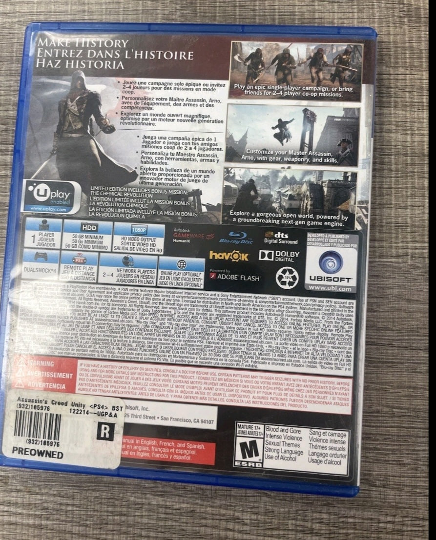 Assassin's Creed: Unity -Limited Edition Sony PlayStation 4