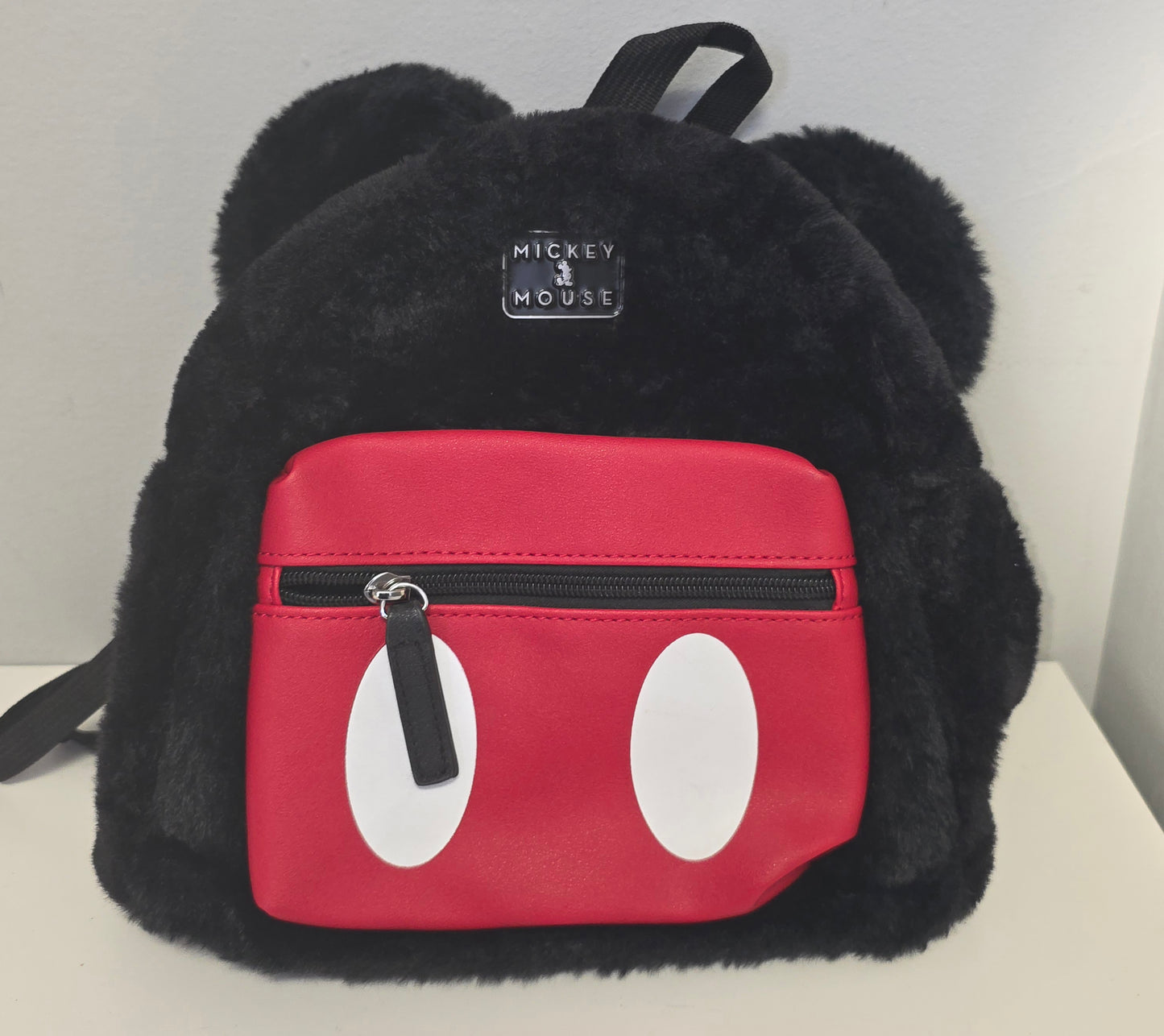 Disney Loungefly Mickey Mouse Ears Faux Leather Mini Backpack Purse