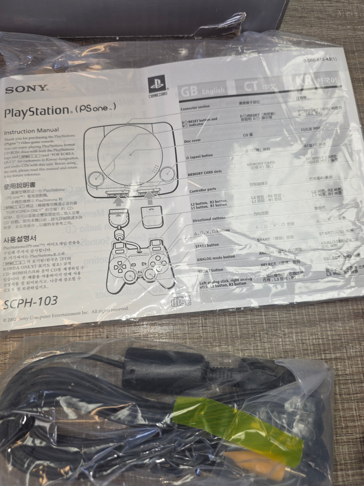 Sony PlayStation 1 PSOne PS1 Slim SCPH- 103 Console  Open Box