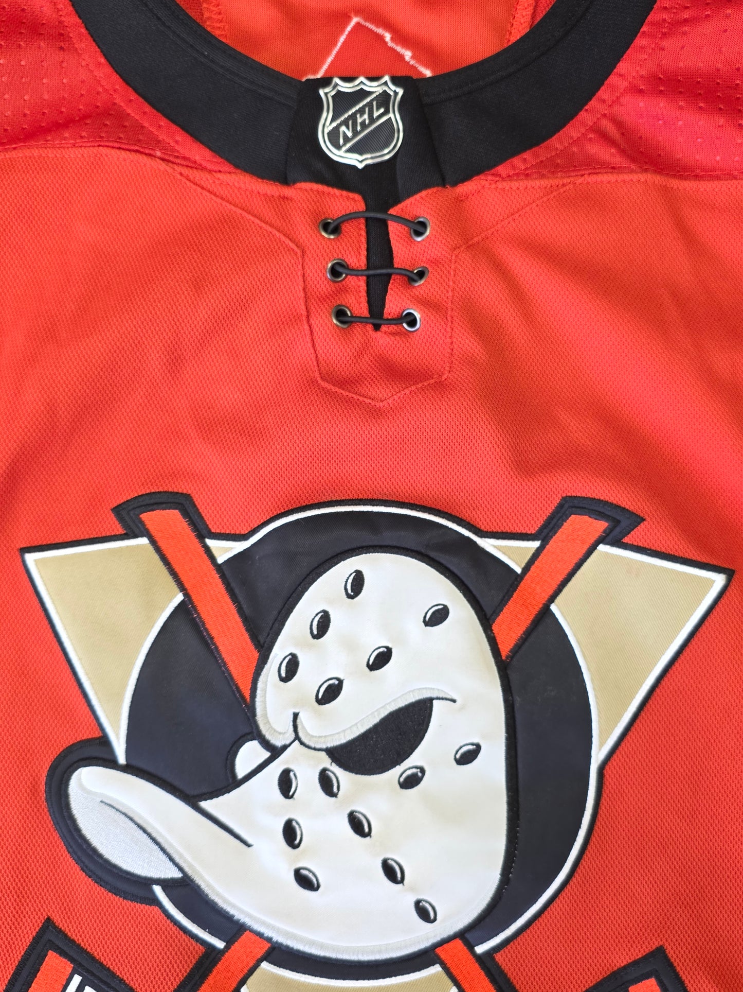 Authentic Adidas Anaheim Ducks Hockey Orange Jersey Size 54