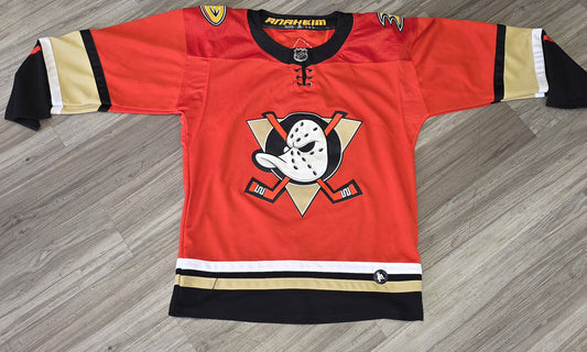 Authentic Adidas Anaheim Ducks Hockey Orange Jersey Size 54