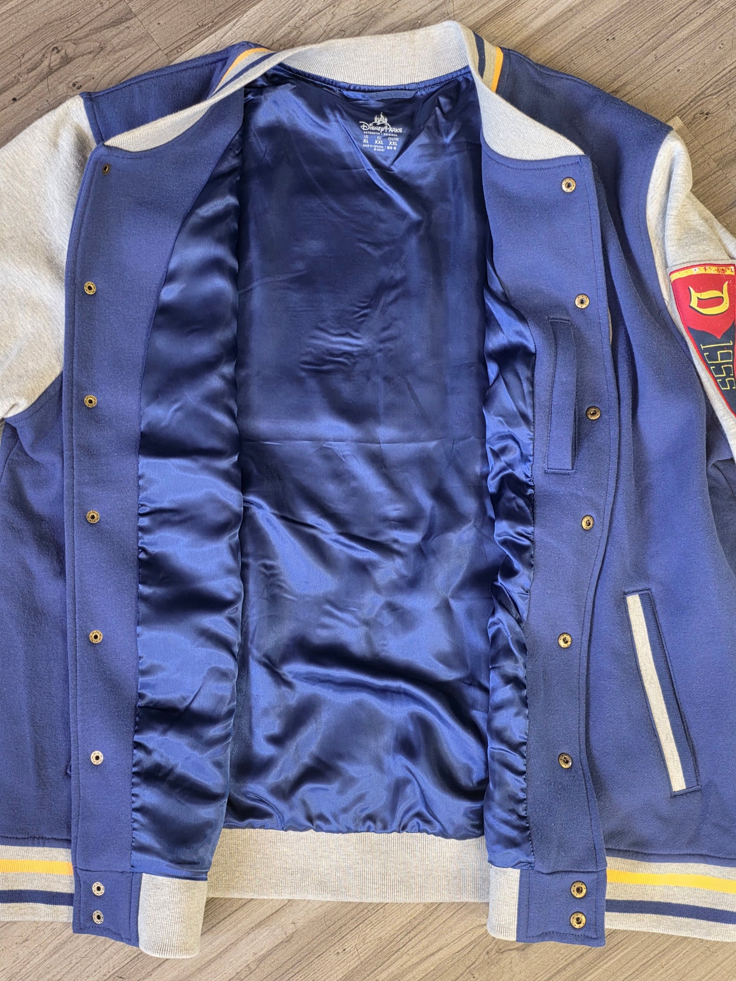 Disneyland Varsity Letterman Bomber Jacket Men's XL Blue