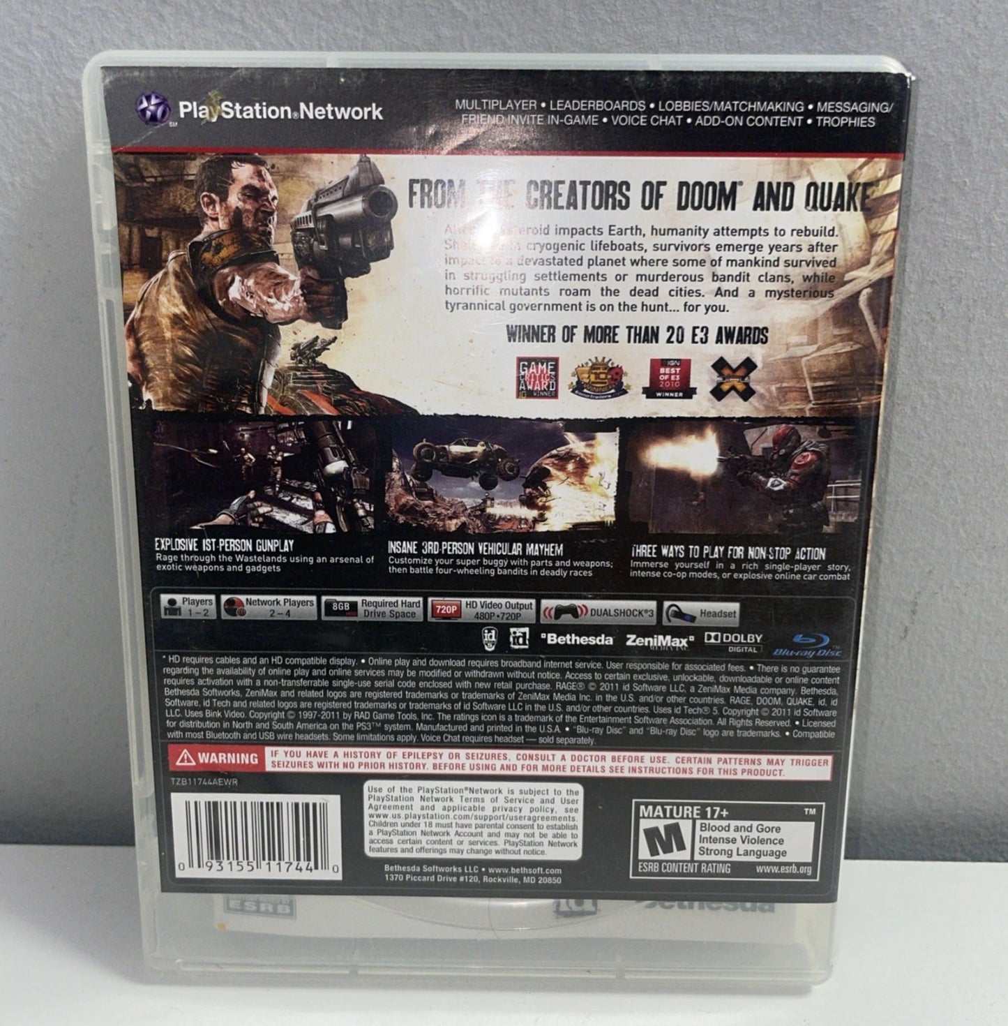 Rage PS3 PlayStation 3