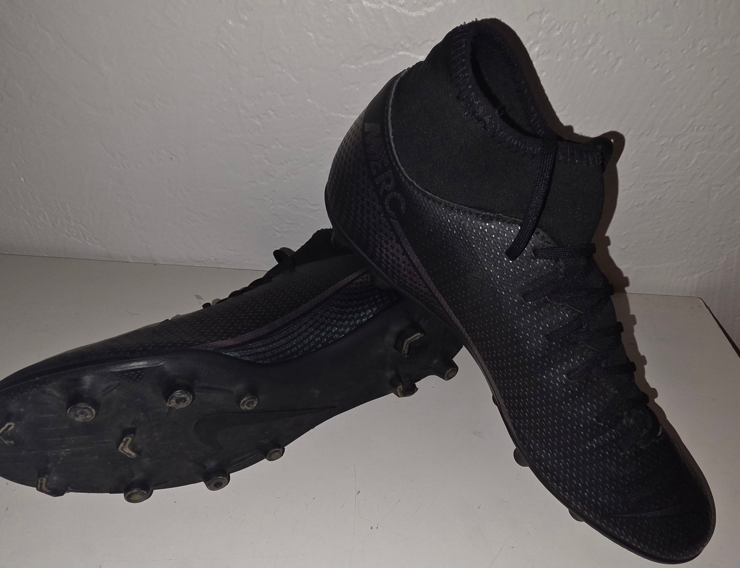 Nike Mercurial Superfly Size 9 Soccer Cleats Mens Black