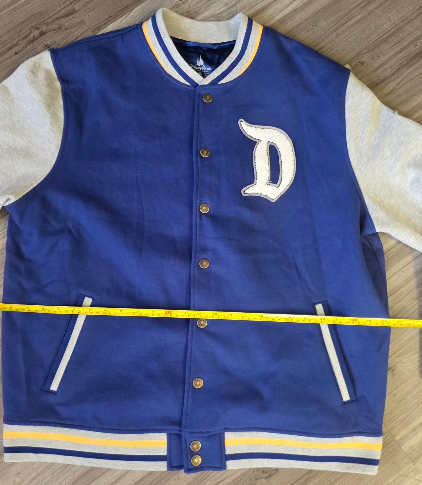 Disneyland Varsity Letterman Bomber Jacket Men's XL Blue