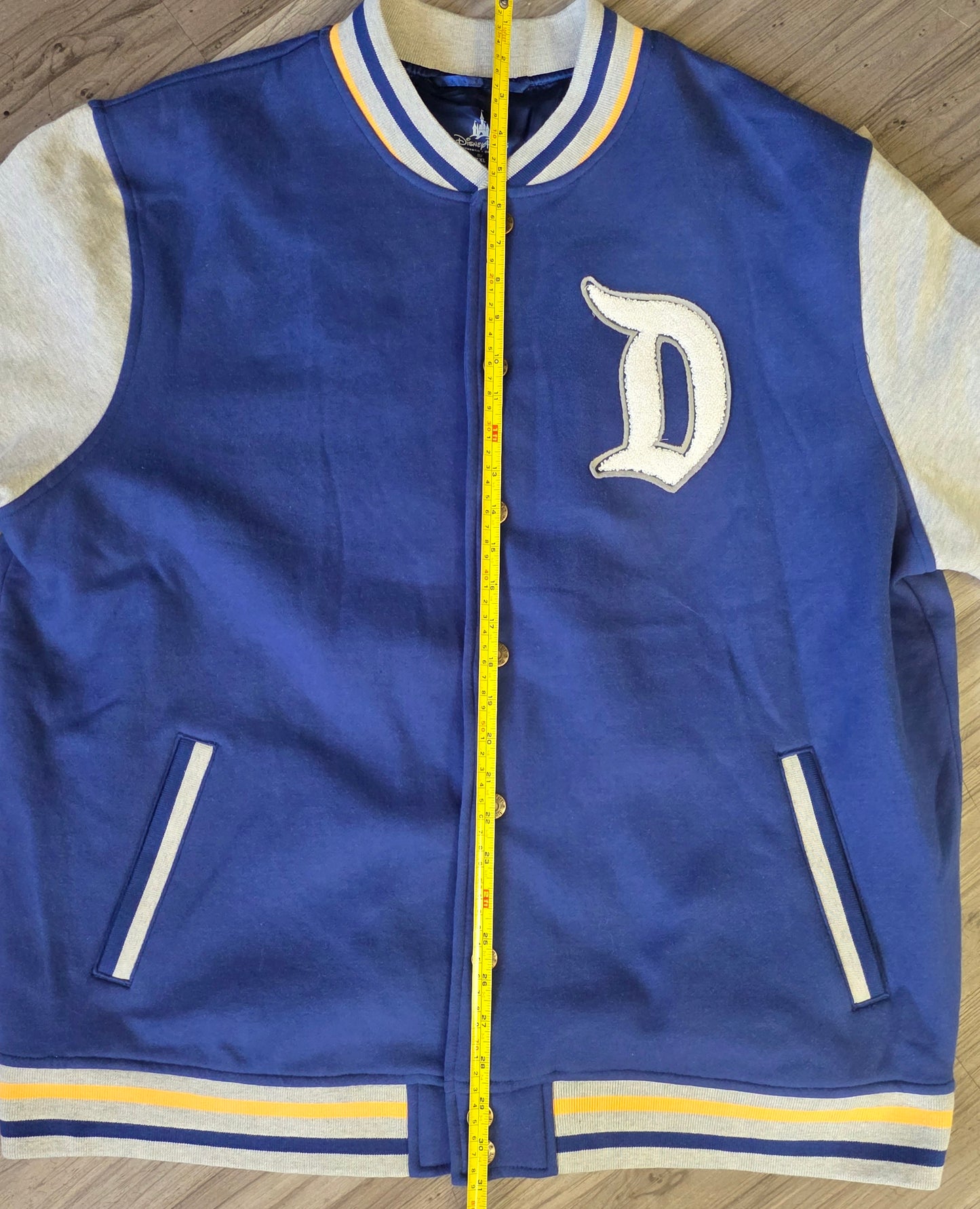 Disneyland Varsity Letterman Bomber Jacket Men's XL Blue