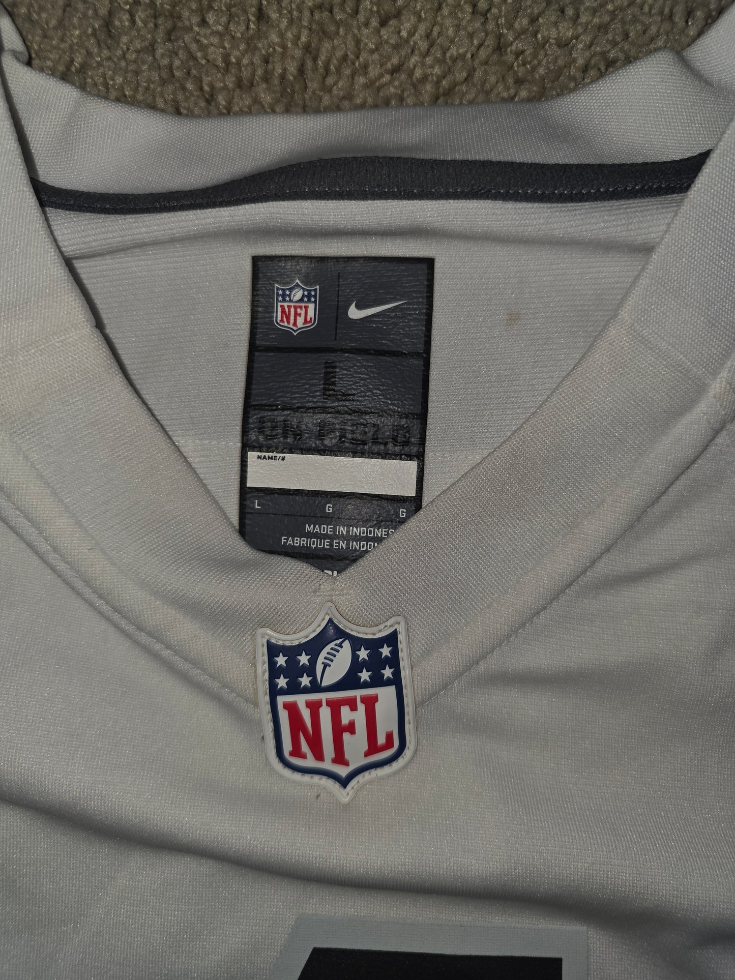 Nike Las Vegas Raiders Derek Carr #4 Game Jersey Men’s Size Large  On Field