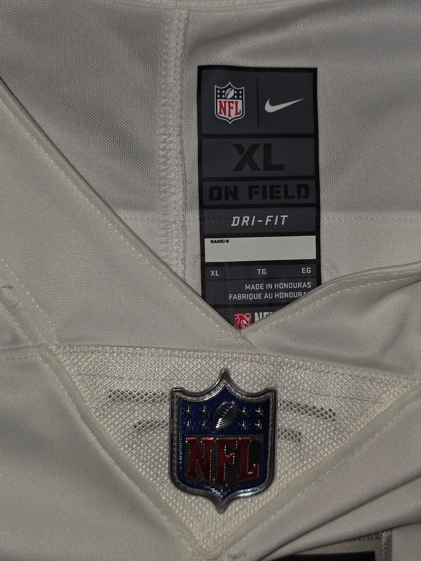 Nike On Field Las Vegas Oakland Raiders Derek Carr #4 Men's White Jersey Sz XL