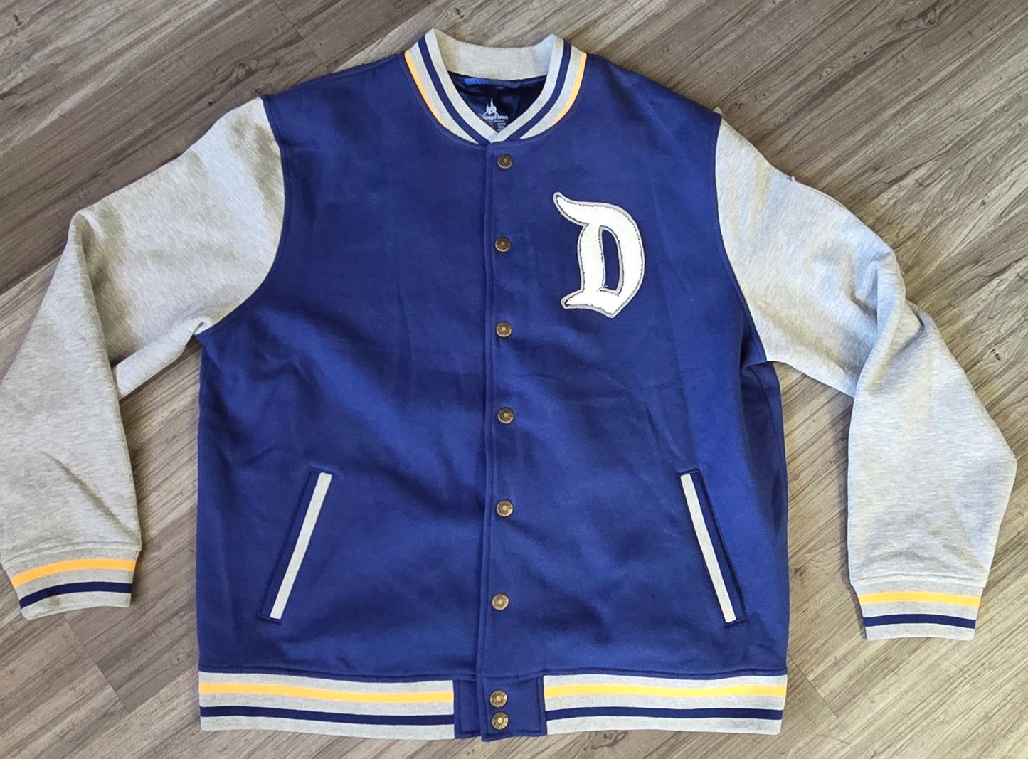 Disneyland Varsity Letterman Bomber Jacket Men's XL Blue