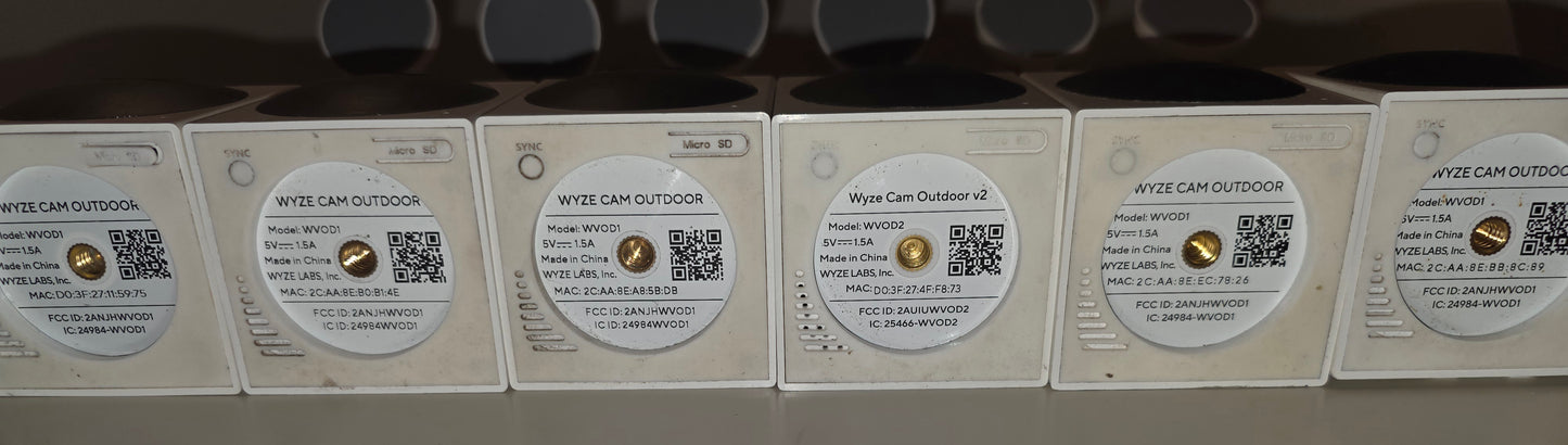 6 Wyze Cam Camera Lot Untested Units + Parts Home Security Outdoor Indoor