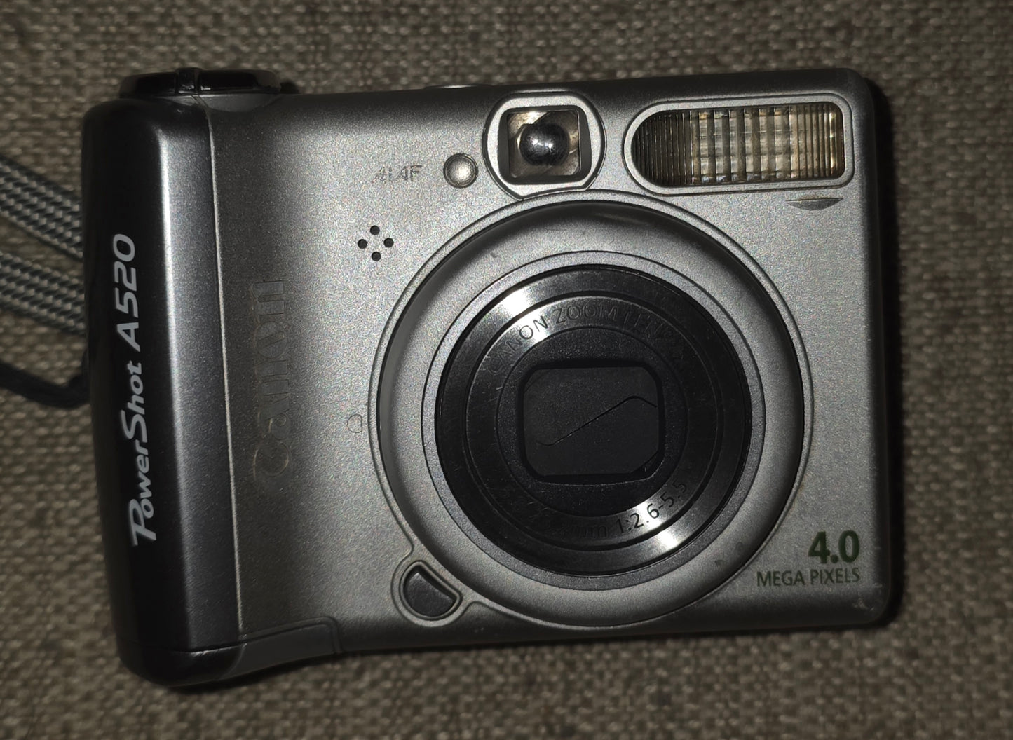 Canon PowerShot A520 4.0MP Digital Camera - Silver TESTED Read Description