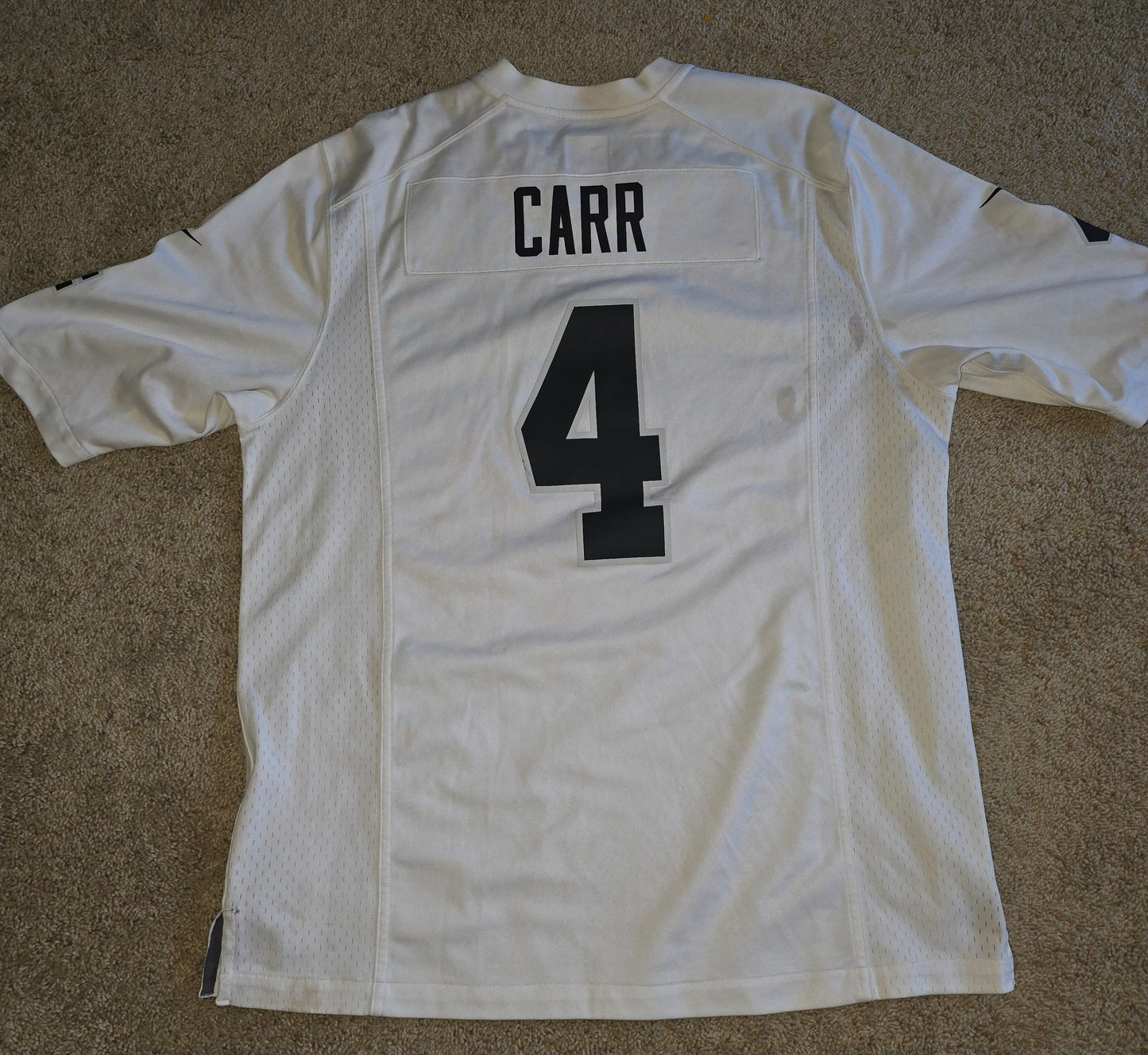 Nike Las Vegas Raiders Derek Carr #4 Game Jersey Men’s Size Large  On Field