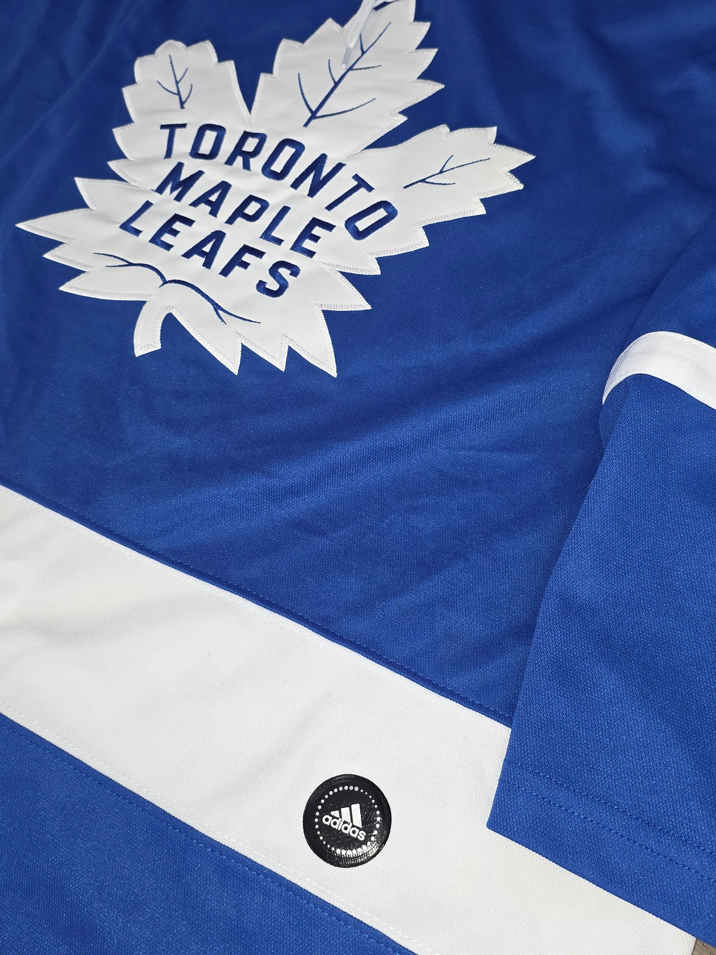 Adidas Mitch Marner Toronto Maple Leafs NHL Hockey Jersey Fight Strap 52 #16