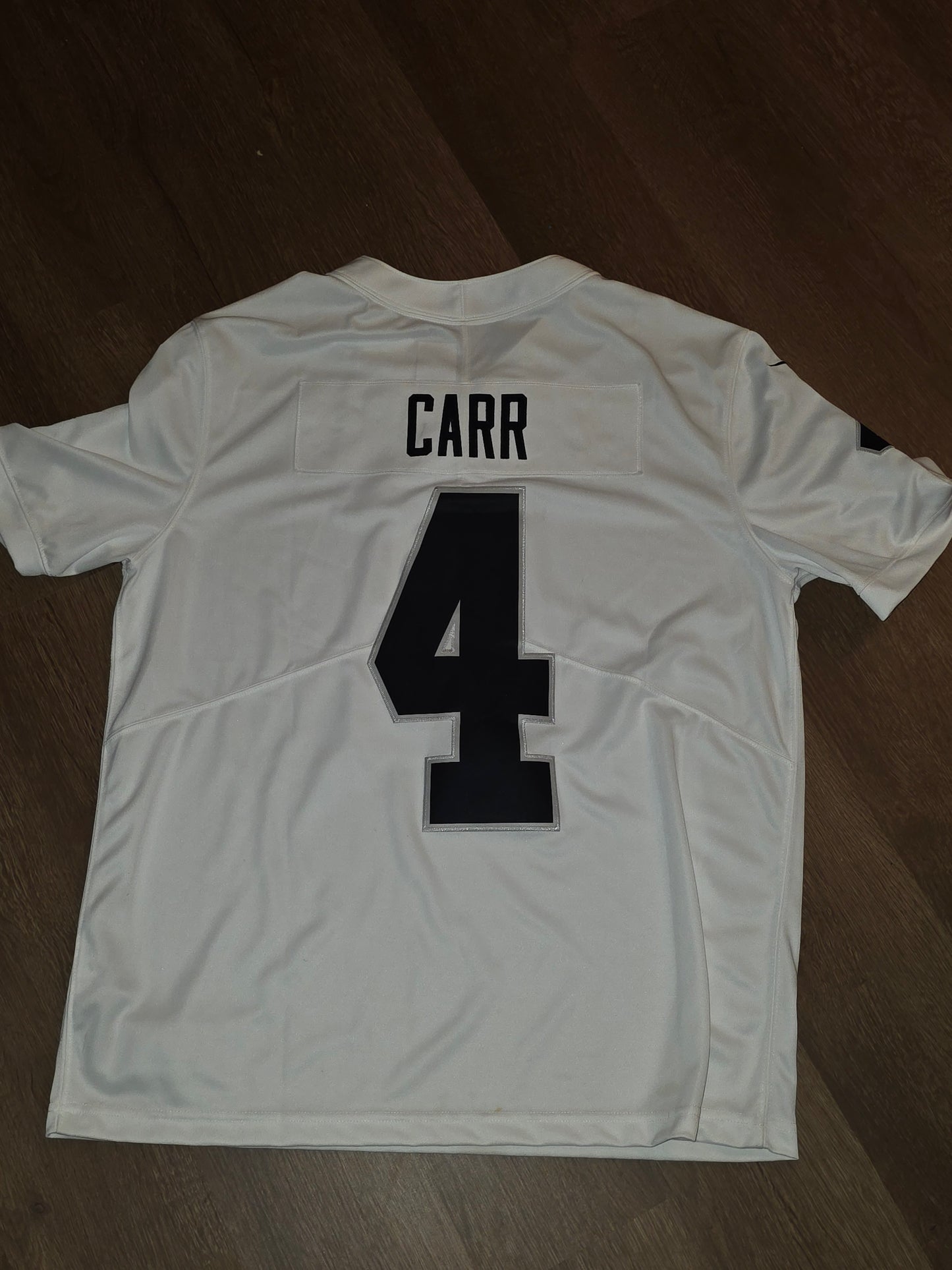 Nike On Field Las Vegas Oakland Raiders Derek Carr #4 Men's White Jersey Sz XL