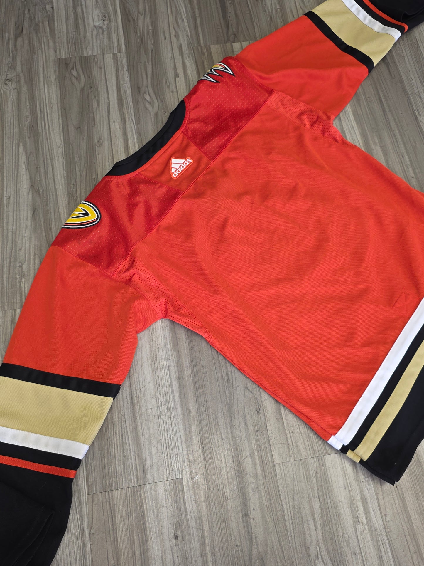 Authentic Adidas Anaheim Ducks Hockey Orange Jersey Size 54