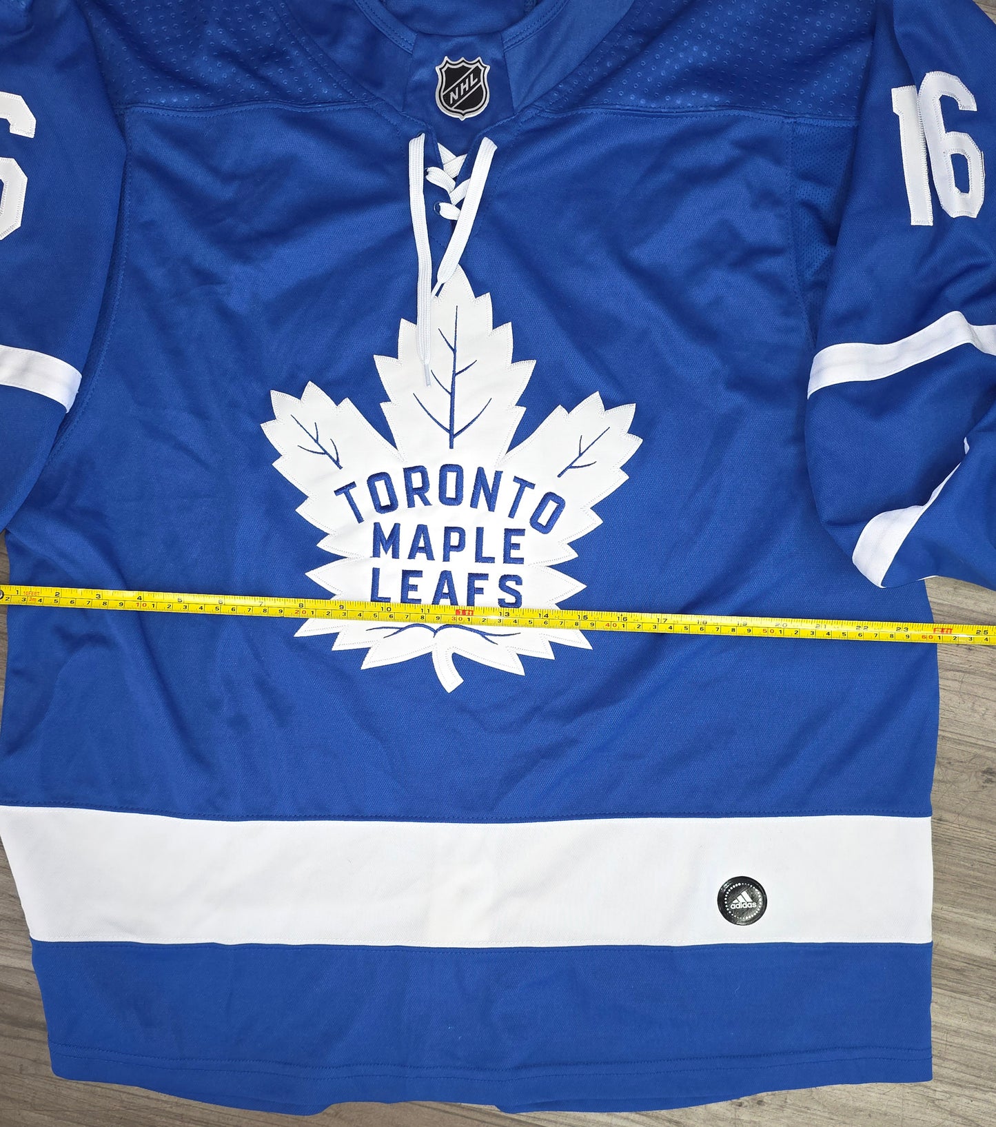 Adidas Mitch Marner Toronto Maple Leafs NHL Hockey Jersey Fight Strap 52 #16