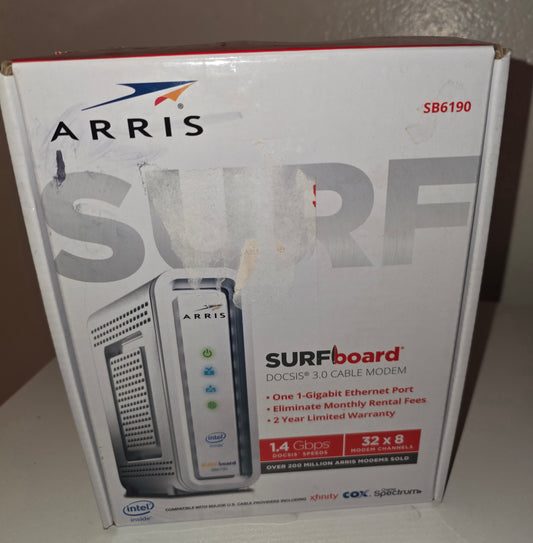 ARRIS SURFboard SB6190 DOCSIS 3.0 32 x 8 Gigabit Cable Modem White