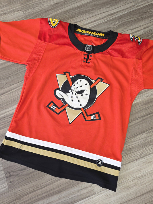 Authentic Adidas Anaheim Ducks Hockey Orange Jersey Size 54