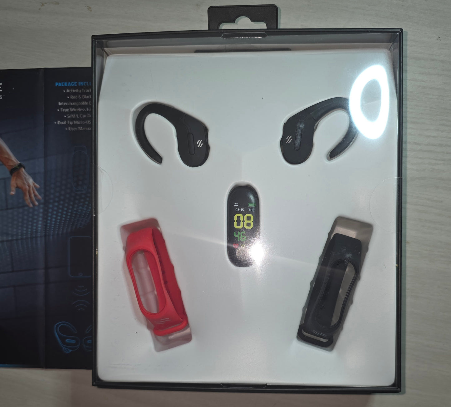 Slide innovations fitness tracker wireless earbuds New