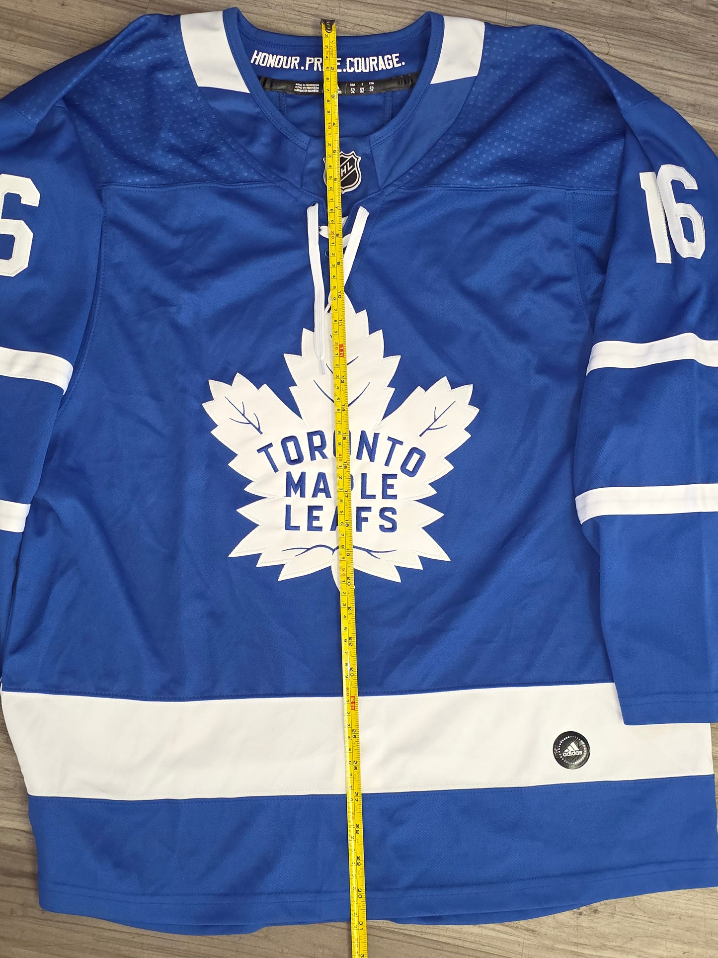 Adidas Mitch Marner Toronto Maple Leafs NHL Hockey Jersey Fight Strap 52 #16
